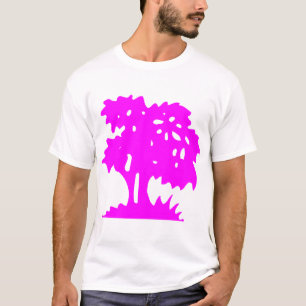 T-shirts Árvore de desenho animado - magenta