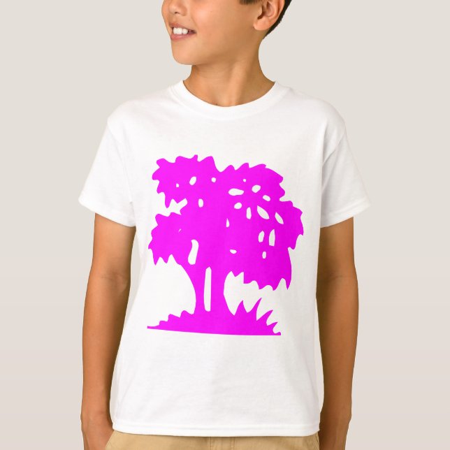 T-shirts Árvore de desenho animado - magenta (Frente)