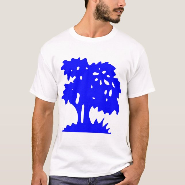 T-shirts Árvore de desenho - Azul (Frente)