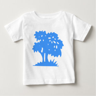 T-shirts Árvore de desenho - Azul bebê
