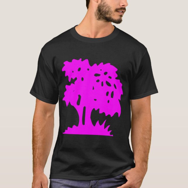 T-shirts Árvore de desenho - magenta (Frente)