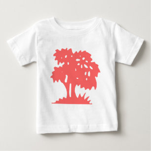 T-shirts Árvore de desenho - Rosa tropical