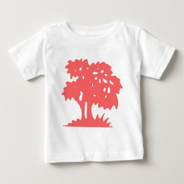 T-shirts Árvore de desenho - Rosa tropical (Frente)