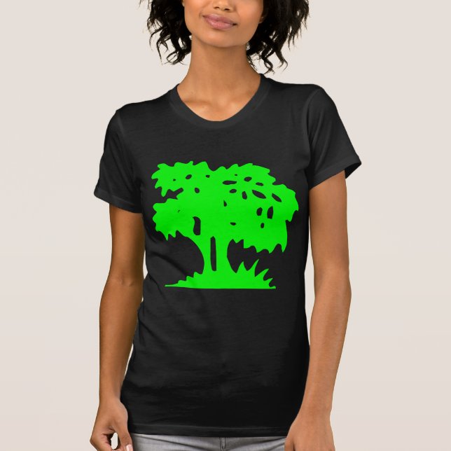 T-shirts Árvore de desenho - Verde (Frente)