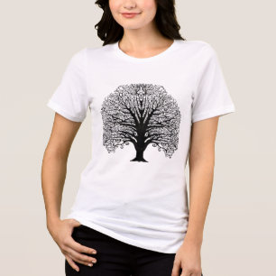 T-shirts Árvore de espiral preta