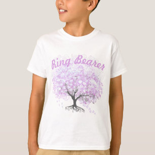 T-shirts Árvore de Lavanda Folha de Coração Casamento de Pá