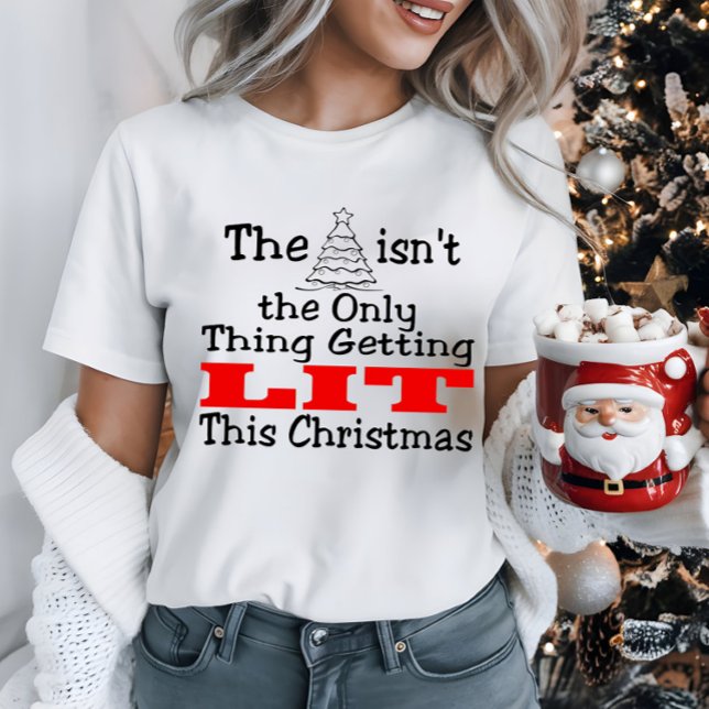T-shirts Árvore de Natal Não é a Única Iluminada (Criador carregado)