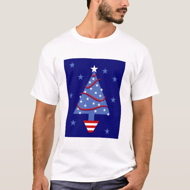 T-shirts Árvore de Natal patriótica (Frente)