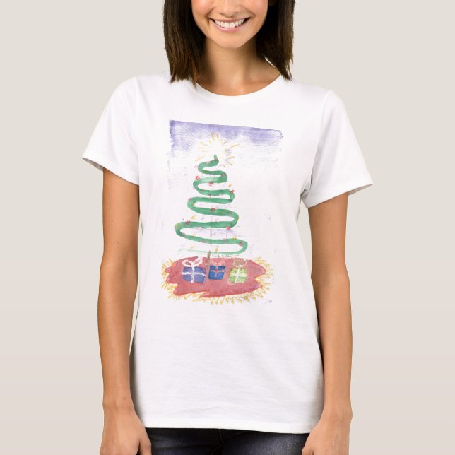 T-shirts Árvore de Natal por Wendy C. Allen (Frente)