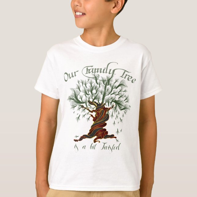 T-shirts Árvore familiar um pouco torcida (Frente)