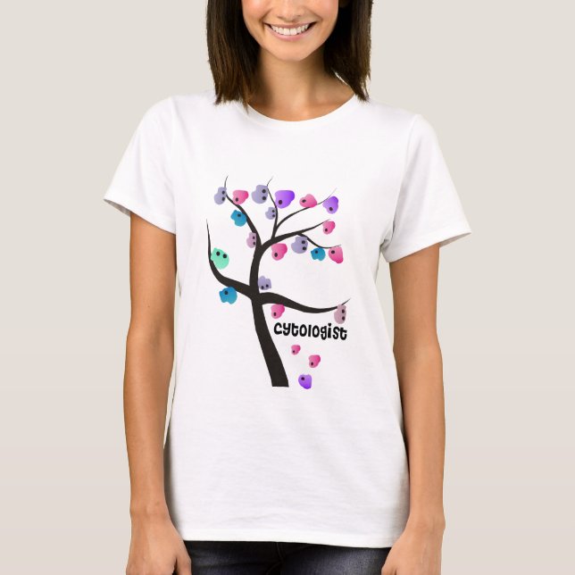 T-shirts Árvore original dos presentes do Cytologist com (Frente)