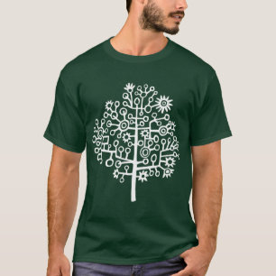 T-shirts Árvore Robô (Tê Escuro)