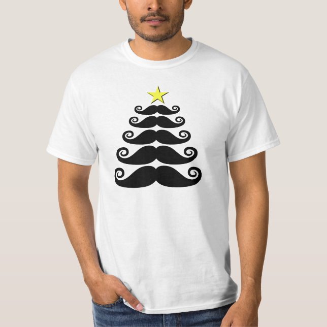 T-shirts árvore Stache-mas (Frente)
