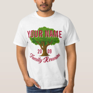 T-shirts Árvore vívida reunião de família personalizada