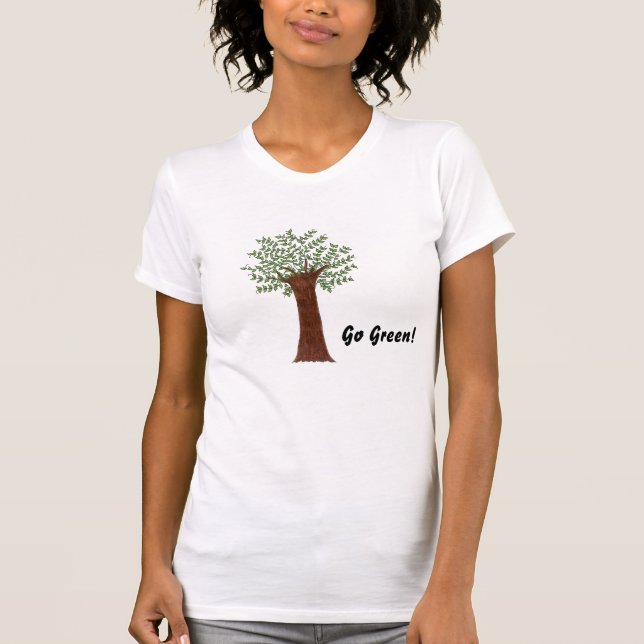 T-shirts Árvore Whimsical (Frente)