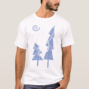 T-shirts árvores de Natal azuis