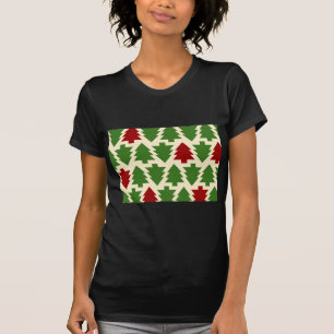 T-shirts Árvores de Natal Padrão de Feriado