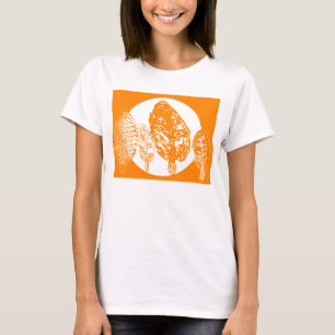 T-shirts Árvores Laranja e Lua Cheia