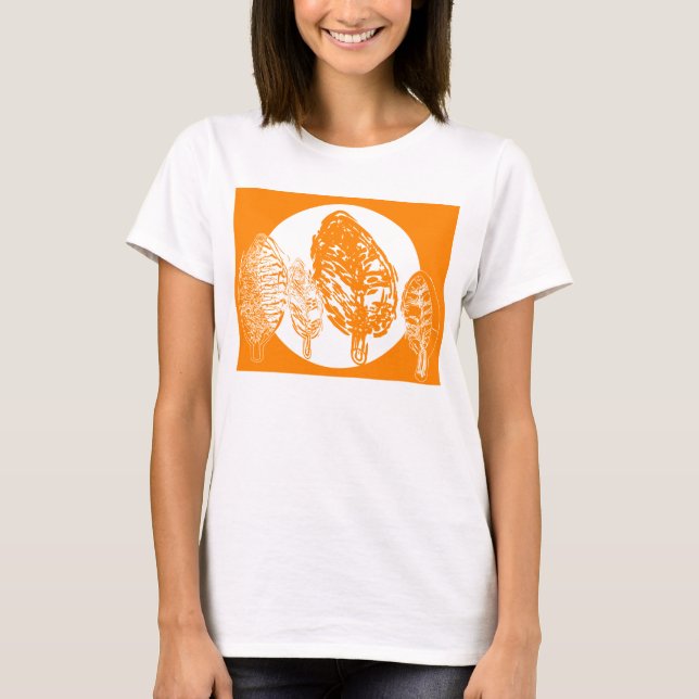 T-shirts Árvores Laranja e Lua Cheia (Frente)