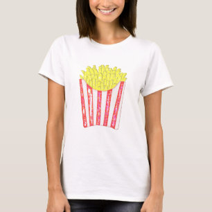 T-shirts As batatas fritas das microplaquetas