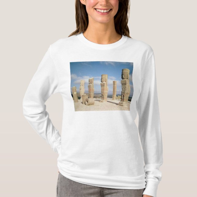 T-shirts As colunas atlantean sobre a pirâmide B (Frente)