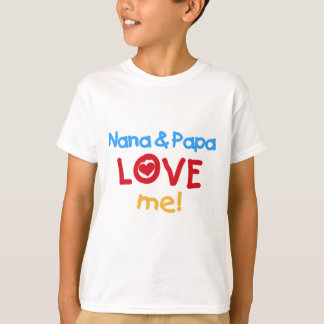 T-shirts As cores preliminares Nana e a papá amam-me