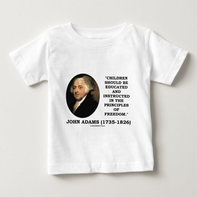 T-shirts As crianças de John Adams instruíram a liberdade (Frente)
