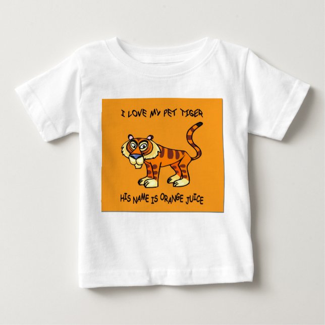 T-SHIRTS AS CRIANÇAS DO TIGRE DO ANIMAL DE ESTIMAÇÃO MULTAM (Frente)