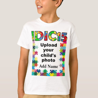 T-shirts As Crianças IDIC15 Mostram o Quadro de Quebra-cabe