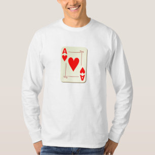 T-shirts Ás do cartão de jogo dos corações