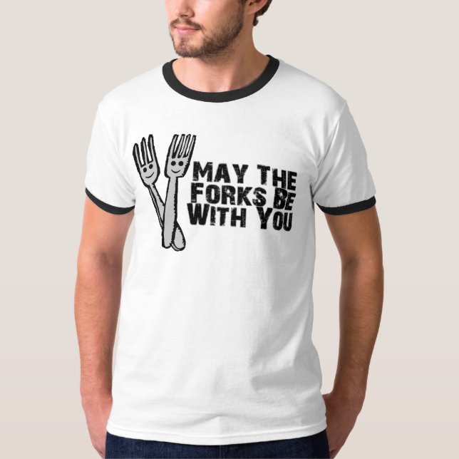 T-shirts As forquilhas sejam com você (Frente)