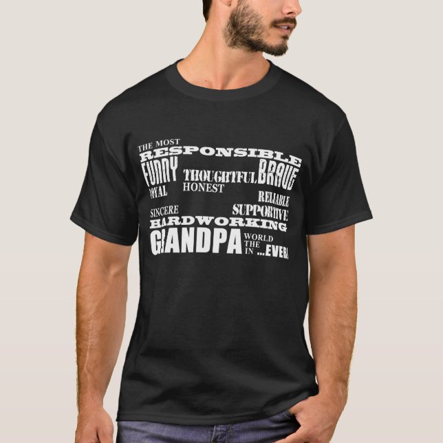 T-shirts As melhores & grandes qualidades dos avôs & dos (Frente)