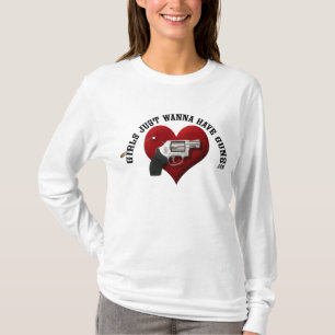 T-shirts As meninas apenas querem ter o Hoodie das armas