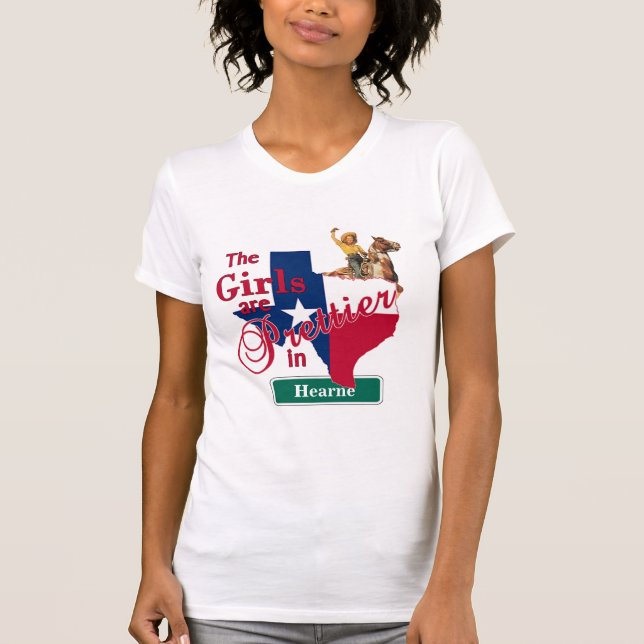 T-shirts As Meninas Cowgirl PERSONALIZADAS Do Texas Flag Sã (Frente)