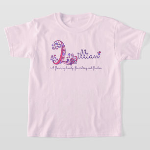 T-shirts As meninas L monograma conhecido de Lillian do