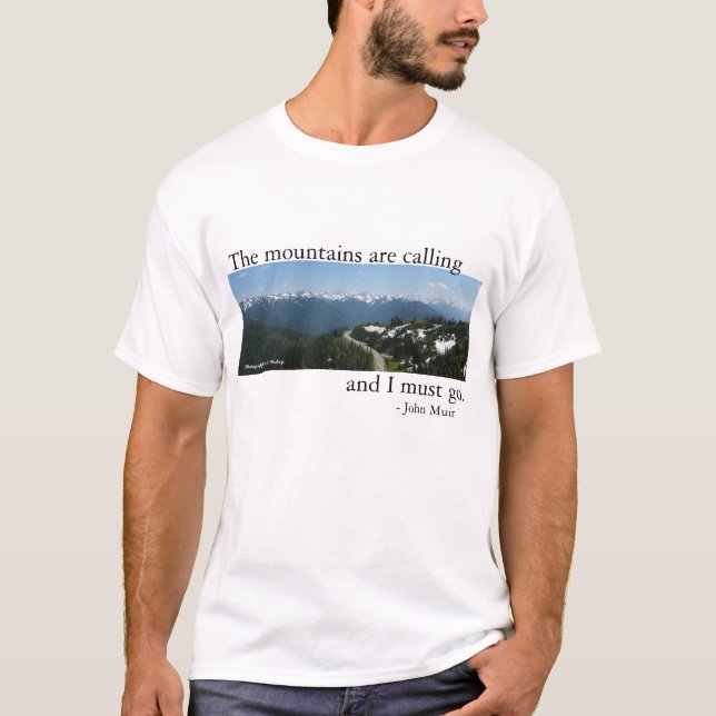 T-shirts As montanhas estão chamando - luz (Frente)