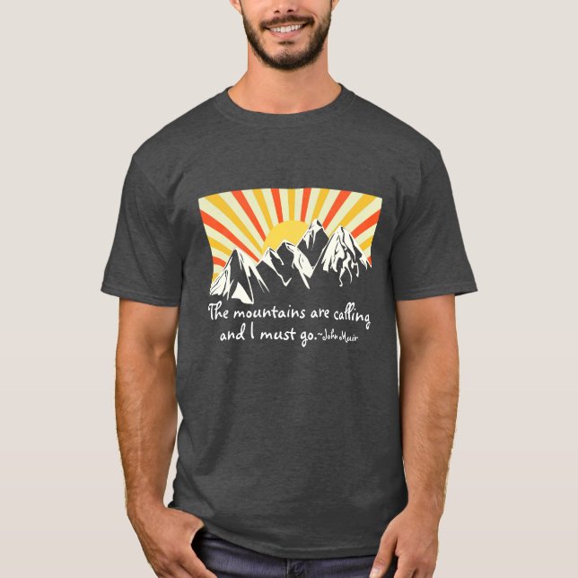 T-shirts As Montanhas Estão Chamando O Retrosol (Frente)