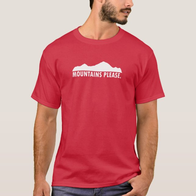 T-shirts As montanhas satisfazem (Frente)