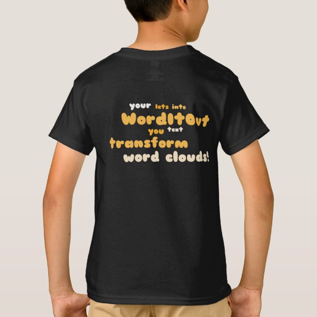 T-shirts As partes superiores das crianças: disposição (Verso)