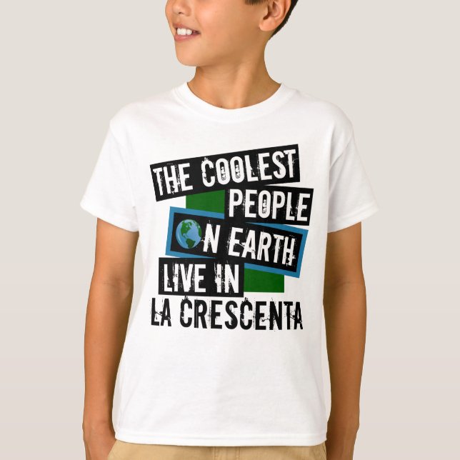 T-shirts As Pessoas mais frias da Terra vivem em La Crescen (Frente)