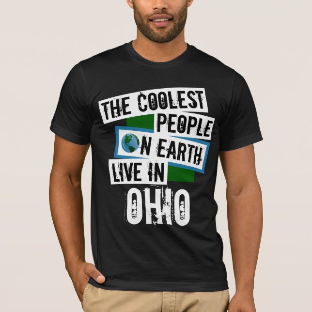 T-shirts As Pessoas mais legais da Terra moram em Ohio (Frente)