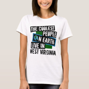 T-shirts As Pessoas mais legais da Terra moram em West Virg