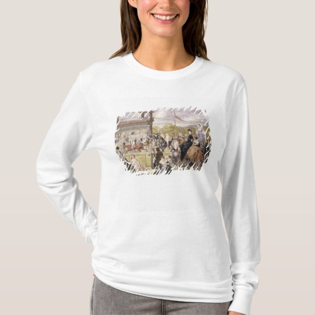 T-shirts As raças em Longchamp em 1874 (Frente)