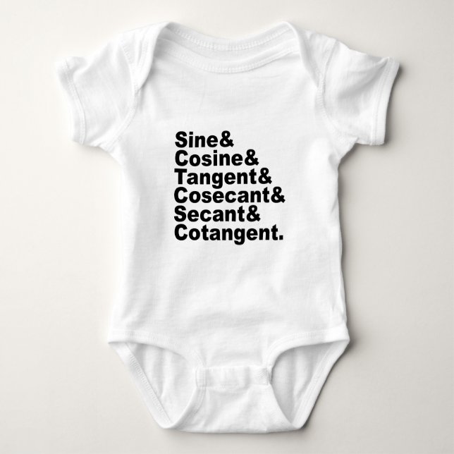 T-shirts As Seis Funções Trigonométricas da Trigonometria (Frente)