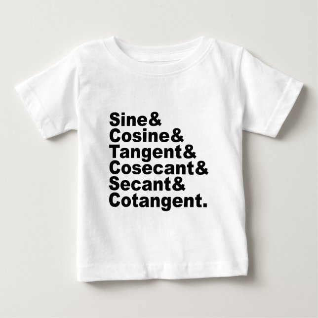 T-shirts As Seis Funções Trigonométricas da Trigonometria (Frente)