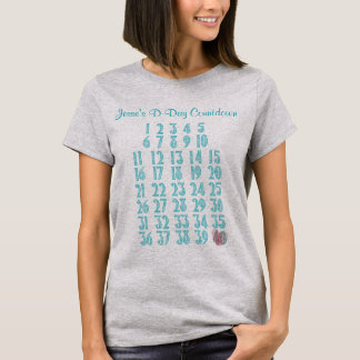 T-shirts As semanas de maternidade da contagem regressiva