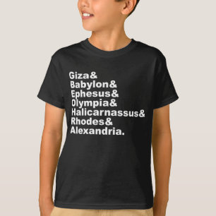 T-shirts As Sete Maravilhas Do Mundo Antigo