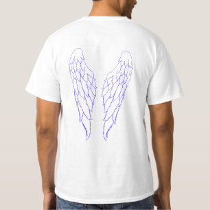 T-shirts Asas de Contorno do Angel Blue