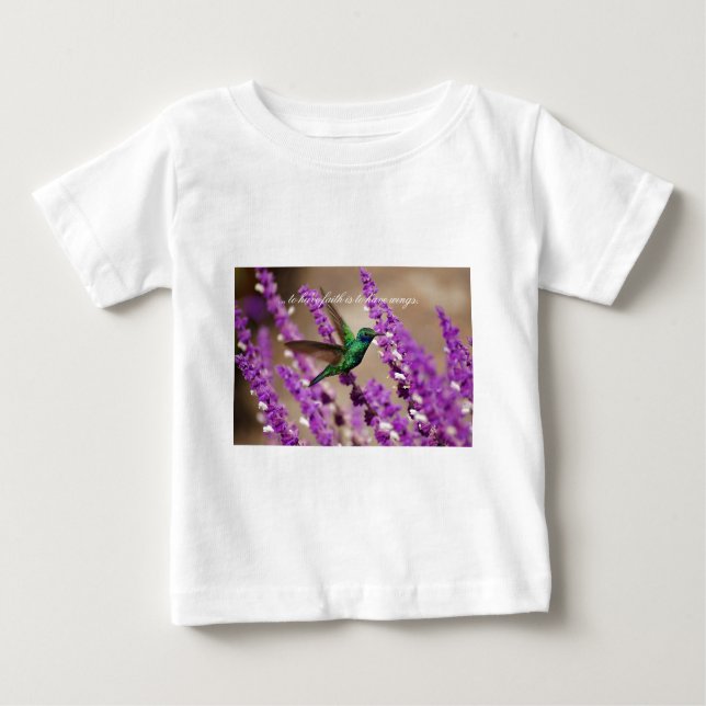 T-shirts Asas de Fé a Espingarda-Violeta a Espantar (Frente)