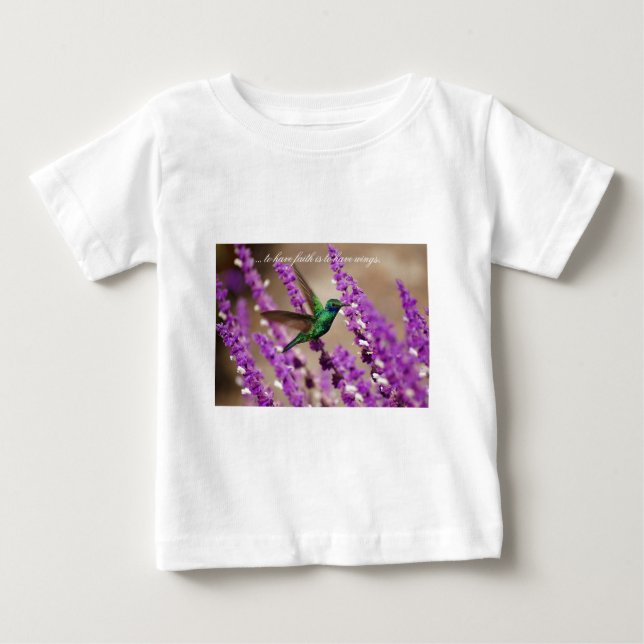 T-shirts Asas de Fé a Espingarda-Violeta a Espantar (Frente)